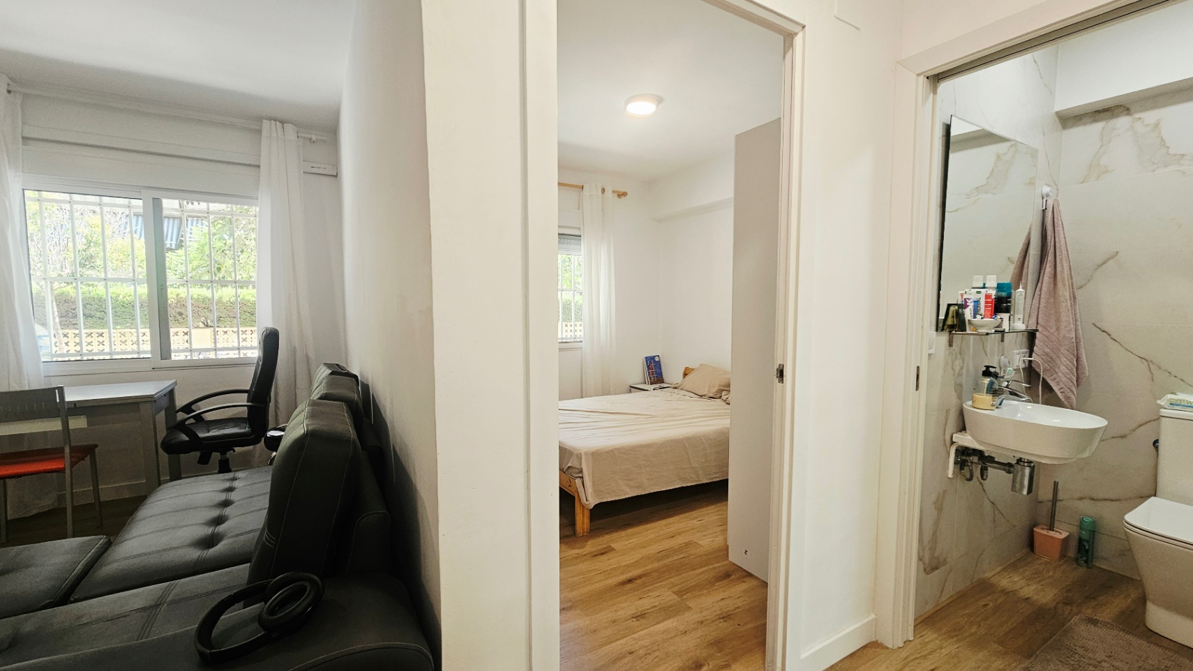Planta baja reformada con patio interior en Alicante